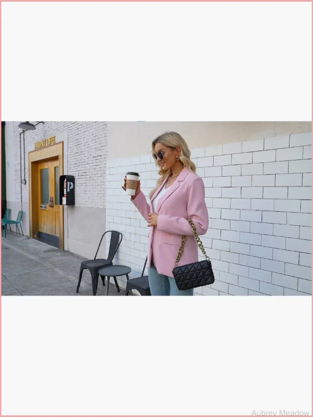 Women's Business Casual Blazer with Lined Professional Work Suit Jacket Pockets